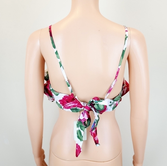 Cotton Candy floral print cropped top size M - Picture 6 of 7